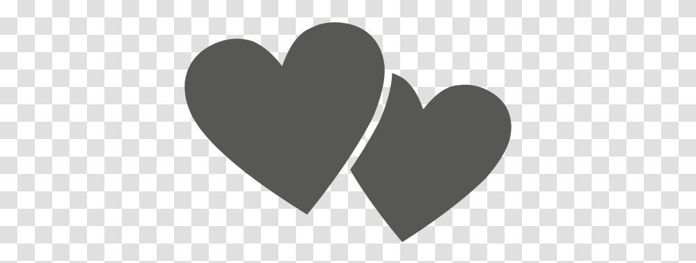 Hearts Flat Icon & Svg Vector File Love Symbol In Black Colour, Cushion, Mustache, Stencil Transparent Png