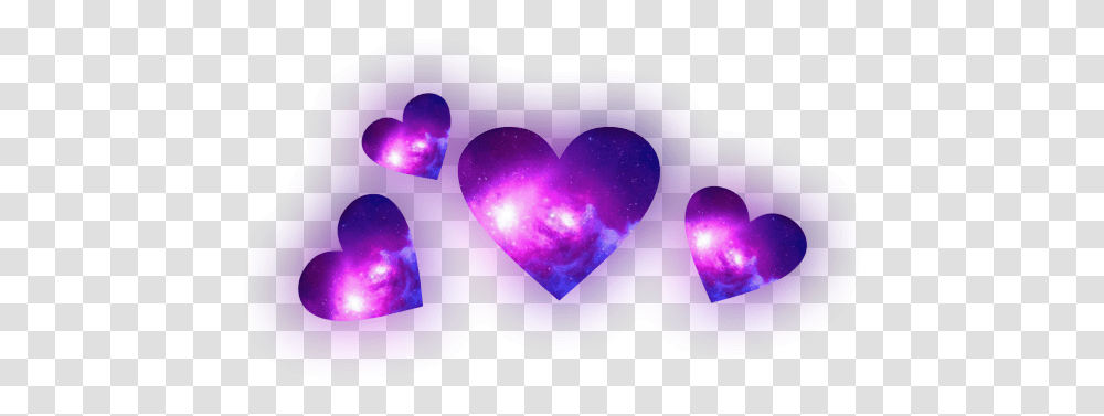 Hearts Galaxy Purple Purplegalaxy Heartscrownlights Heart, Crystal, Mineral, Spoon, Cutlery Transparent Png