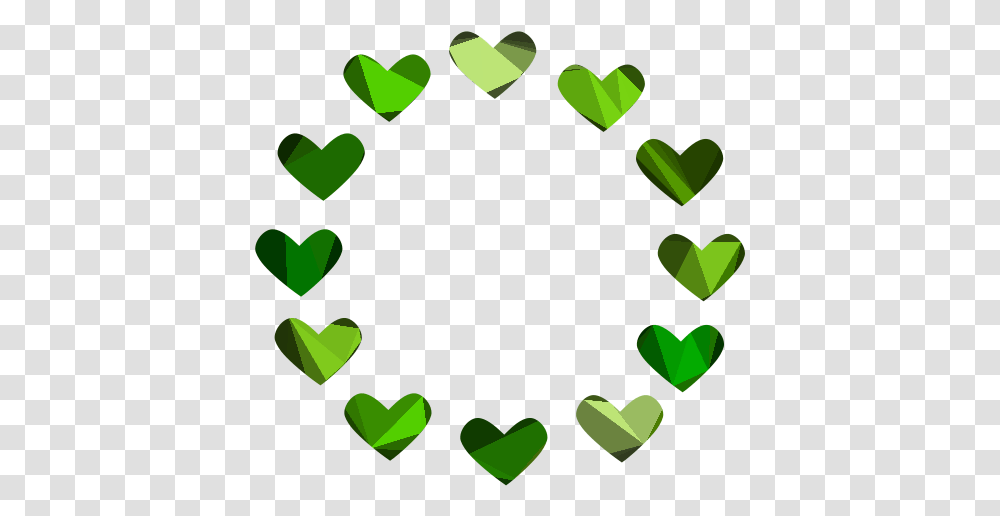 Hearts Green Heartcrown Heartart Heartcircle Greenhearts Hearts Circle Vector, Plectrum, Recycling Symbol Transparent Png