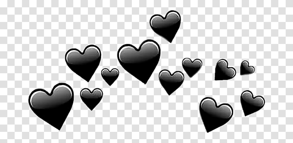 Hearts Heart Black Preto Tumblr Black Heart Emoji, Label, Pillow, Cushion Transparent Png