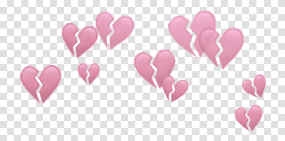 Hearts Heart Brokenheart Broken Crowns Heart Snapchat Filter, Petal, Flower, Plant, Blossom Transparent Png