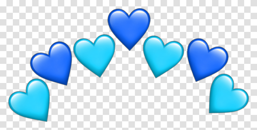 Hearts Heart Crown Blue Blueheart Emoji Sticker Background Blue Heart Emoji, Interior Design, Indoors, Female Transparent Png