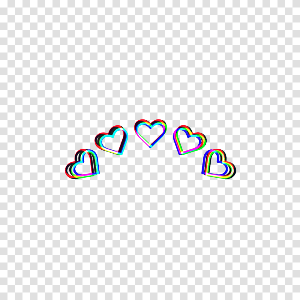 Hearts Heart Crown Crowns Heartcrown Tumblr Glitch, Light, Neon Transparent Png