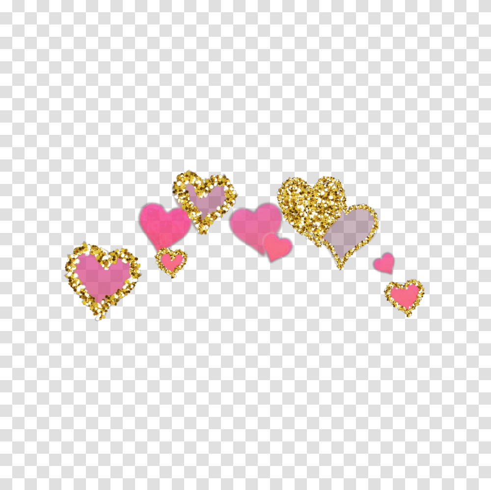Hearts Heart Golden Gold Glittery Glitter Sparkles Spar, Accessories, Accessory, Jewelry, Hair Slide Transparent Png