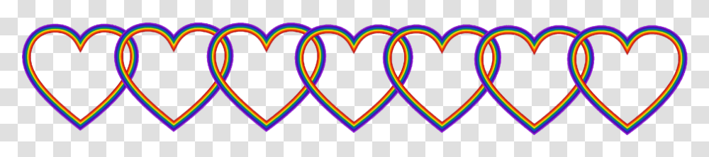 Hearts Heart Rainbow Heart, Neon, Light, Purple Transparent Png