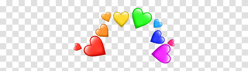 Hearts Heartcrown Cute Aesthetic Rainbow Crown, Rubber Eraser, Light Transparent Png