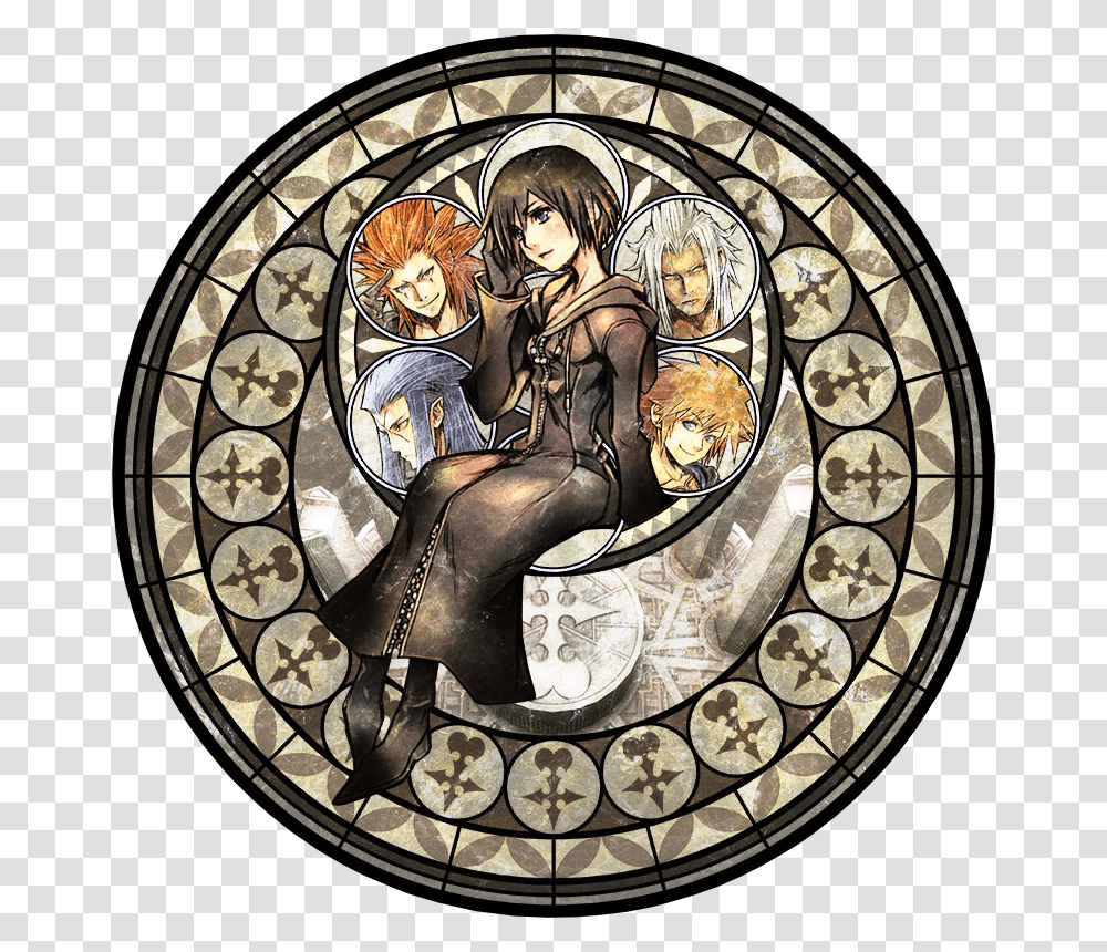 Hearts Khux Stained Glass Xion, Painting, Person, Human, Analog Clock Transparent Png