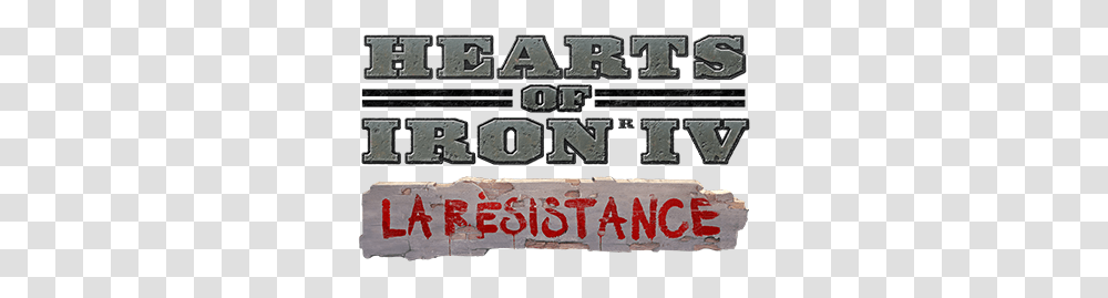 Hearts Of Iron Iv Hearts Of Iron La Resistance Logo, Word, Text, Label, Alphabet Transparent Png