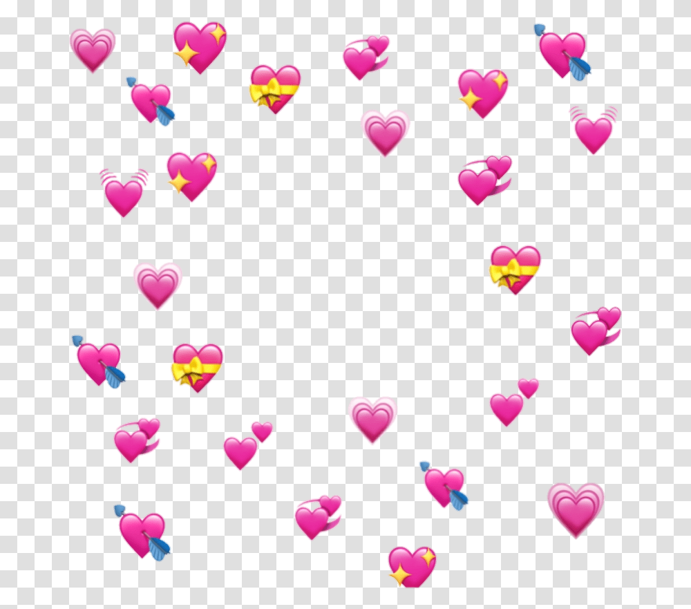 Hearts Pink Love Corazones Rosa Emoji Amor Bunchofhearts Heart Emoji Meme, Petal, Flower, Plant, Blossom Transparent Png