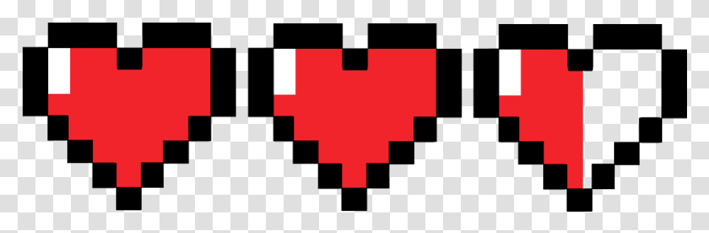 Hearts Pixel Pixelart Minecraft Hp Health Damage Insect, Logo, Trademark, Red Cross Transparent Png