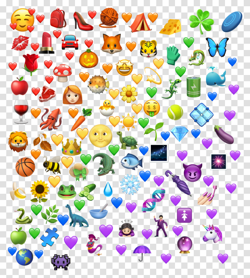 Hearts Rainbowhearts Rainbow Emoji Emojis Emojistickers Aesthetic Rainbow Emojis Transparent Png