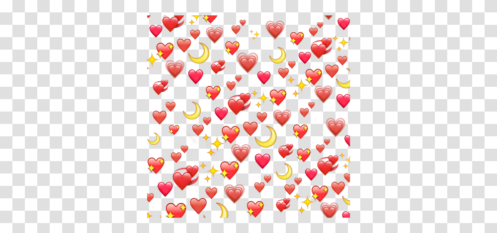 Hearts Red Muchosemojis Emoji Wholesome Heart Meme, Confetti, Paper Transparent Png
