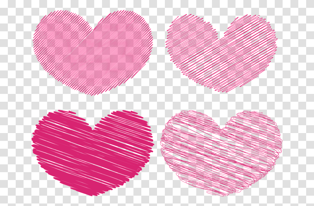 Hearts Scribble Clipart Free Download Heart, Purple, Cushion, Pillow, Mustache Transparent Png