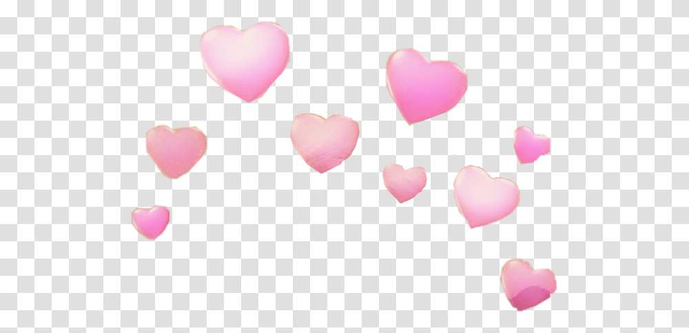 Hearts Snapchatfilter Snapchat Pink Love Freetoedit, Petal, Flower, Plant, Blossom Transparent Png