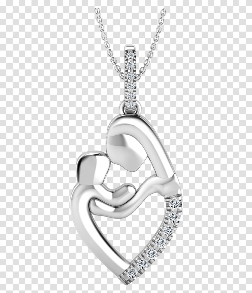 Hearts Together Mother's Day Diamond Pendant Solid, Sink Faucet Transparent Png