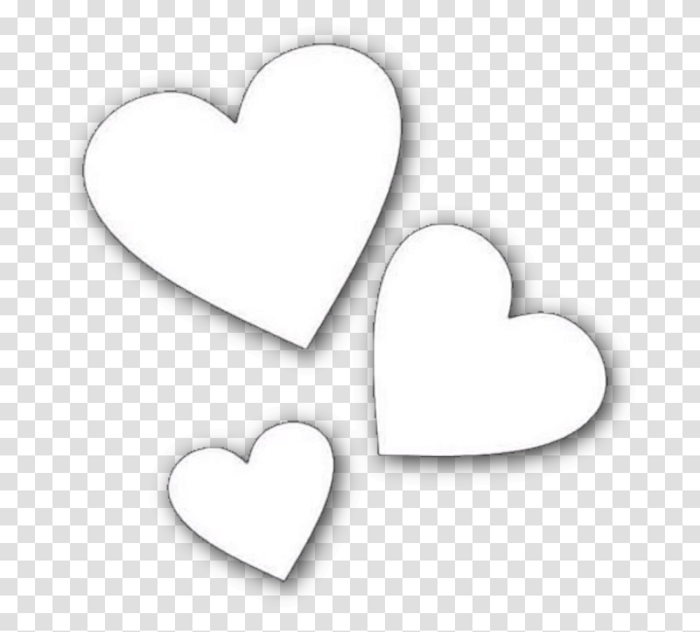 Hearts Triple Overlay Icon Sticker Girly, Stencil Transparent Png
