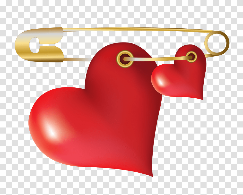 Hearts With Safety Pin, Plant Transparent Png