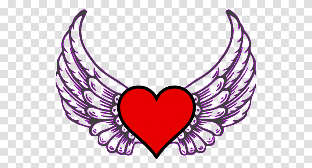 Hearts With Wings Pictures Angel Wings, Purple, Necklace, Jewelry, Accessories Transparent Png