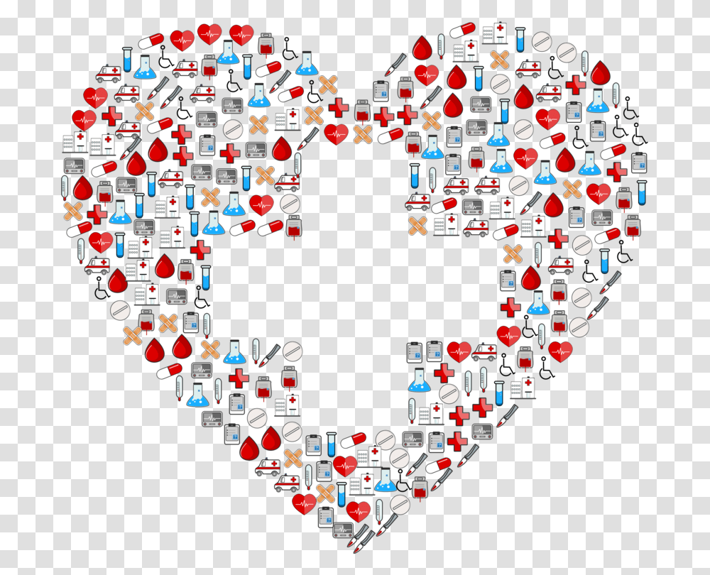 Heartsquaresymmetry Clip Art Medical, Number Transparent Png