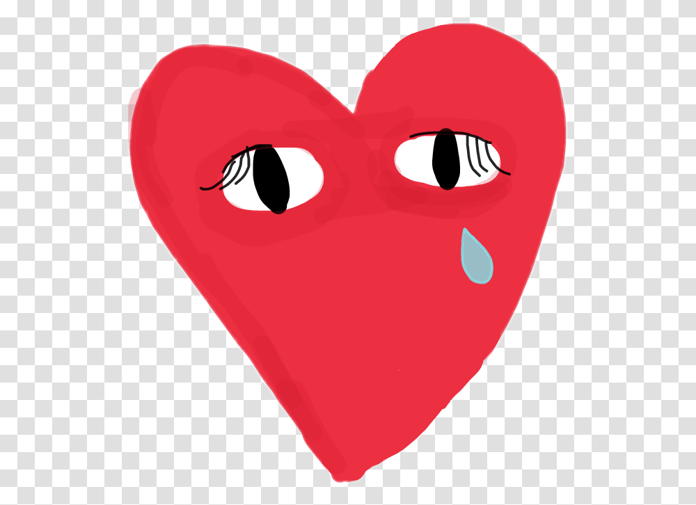 Heartstickers Commedesgarcons Crying Heart Illustration, Mask Transparent Png