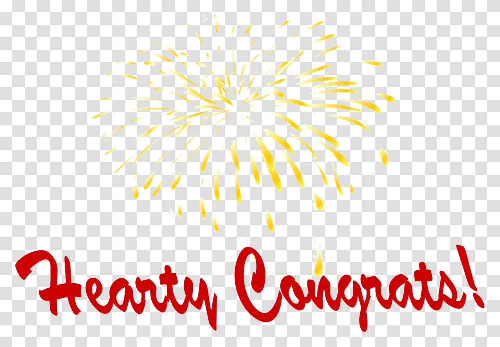 Hearty Congrats Photo Fireworks, Nature, Outdoors, Night Transparent Png