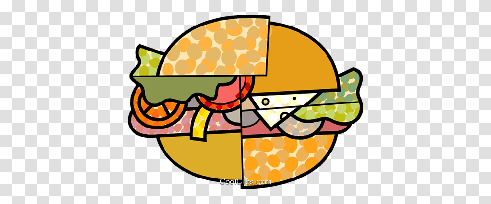 Hearty Sandwich Royalty Free Vector Clip Art Illustration, Lunch, Meal, Food, Burger Transparent Png