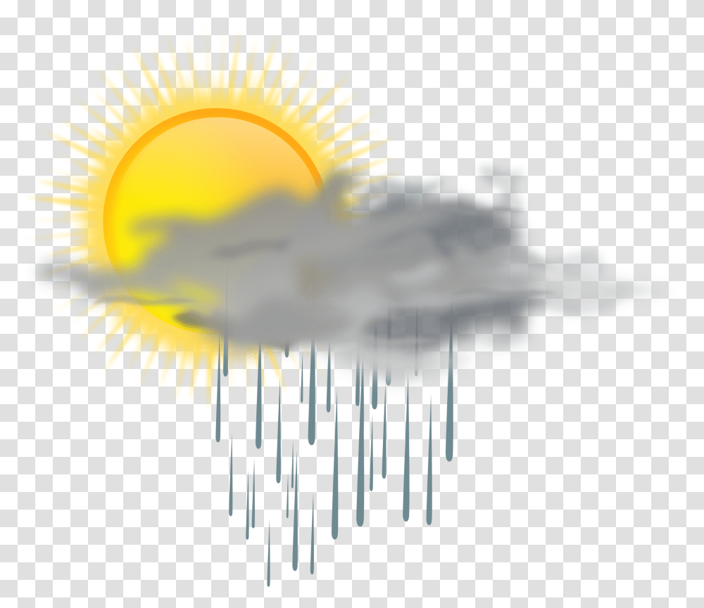 Heat And Rain Make For Steamy Weather Conditions Public Sun And Rain Clouds, Nature, Outdoors, Ice, Mountain Transparent Png