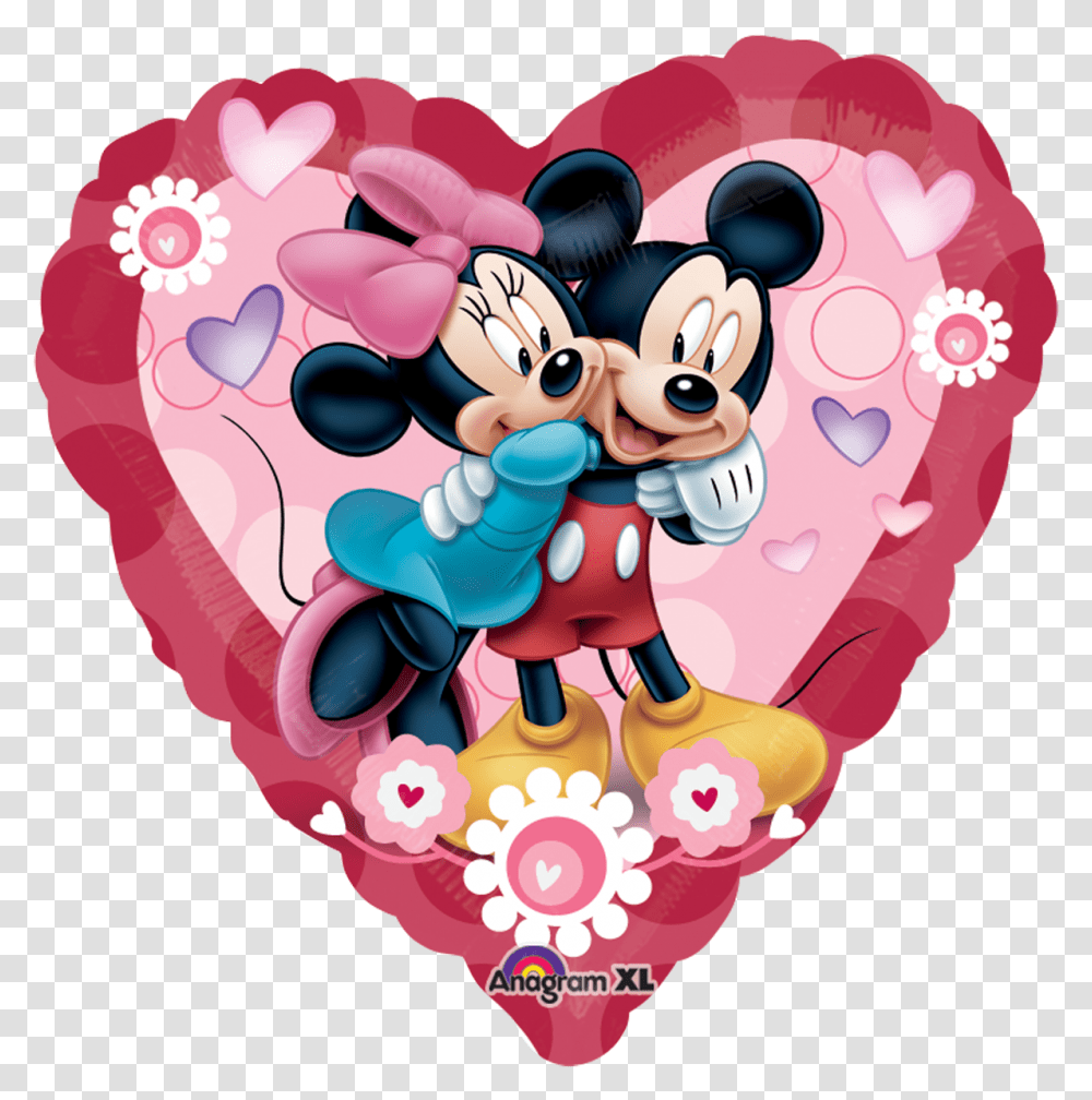 Heat Clipart 7 Heart Minnie And Mickey Mouse Valentine, Floral Design, Pattern, Advertisement Transparent Png