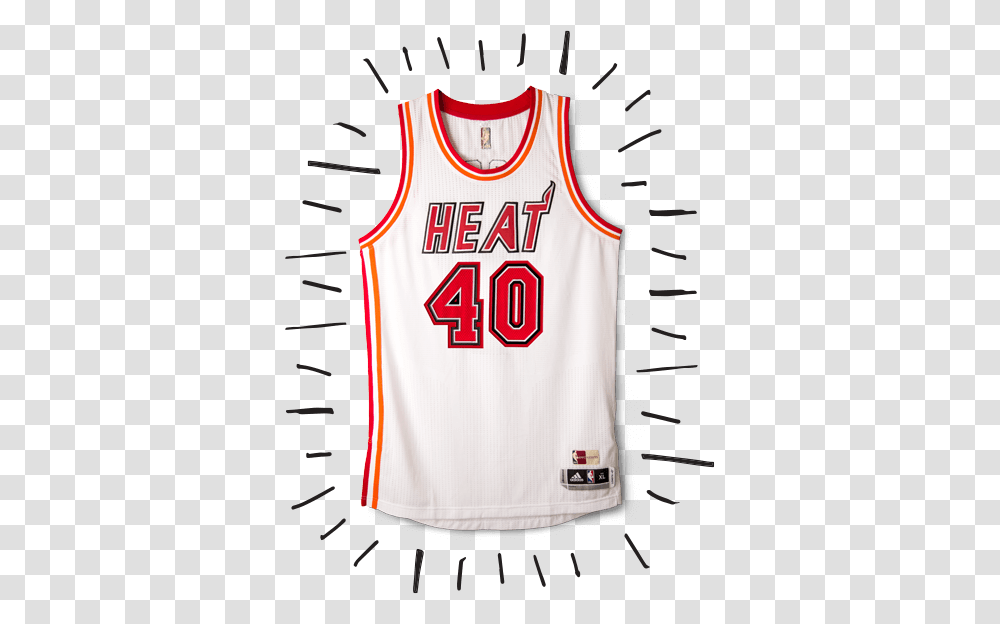 Heat Throwback Uniform Collection Miami Heat Nba, Apparel, Shirt, Jersey Transparent Png
