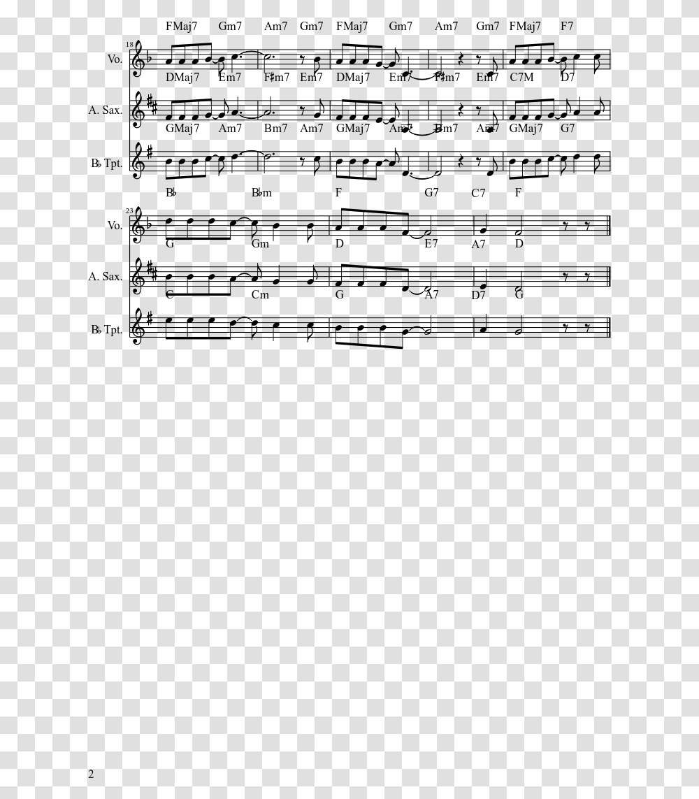 Heat Wave Sheet Music 2 Of 2 Pages, Gray, World Of Warcraft Transparent Png