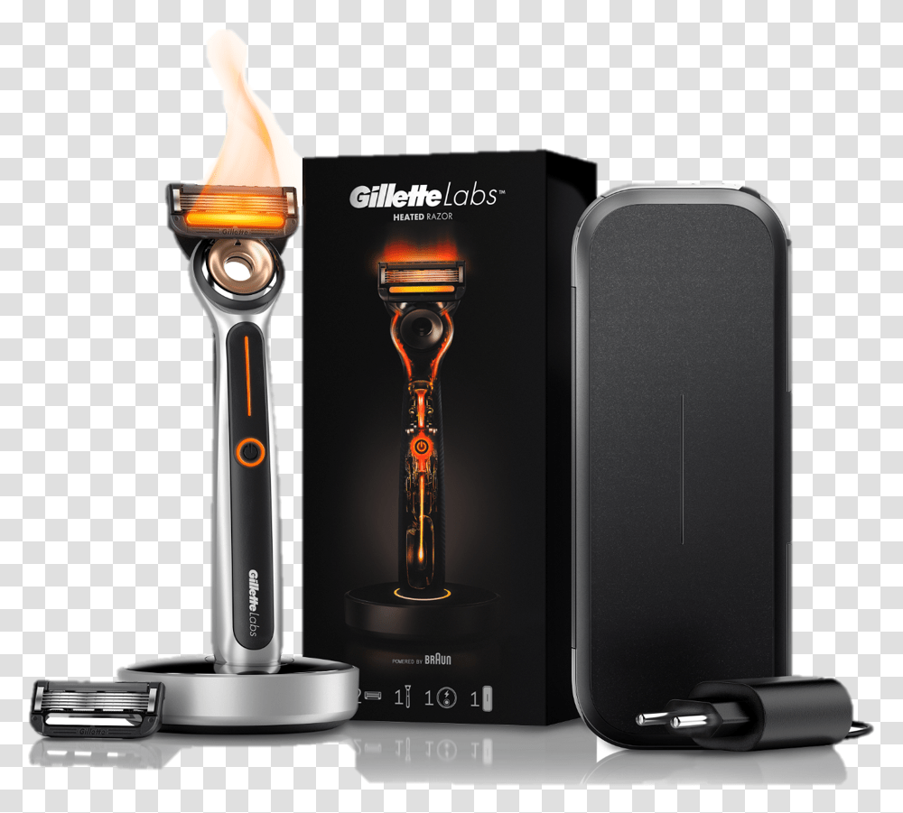 Heated Razor With Deluxe Travel Charging Case Gillette Heated Razor Travel Case, Mobile Phone, Electronics, Cell Phone, Light Transparent Png