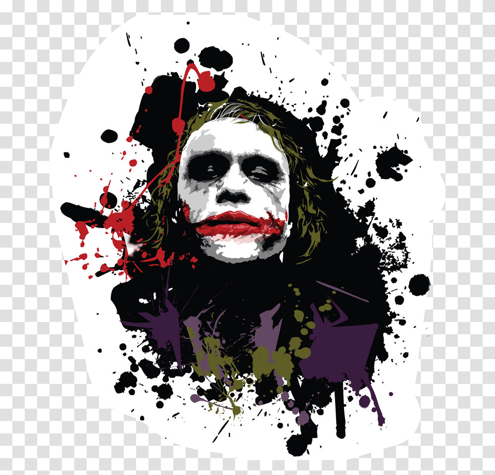 Heath Ledger Joker Art Heath Ledger Joker, Person, Label Transparent Png