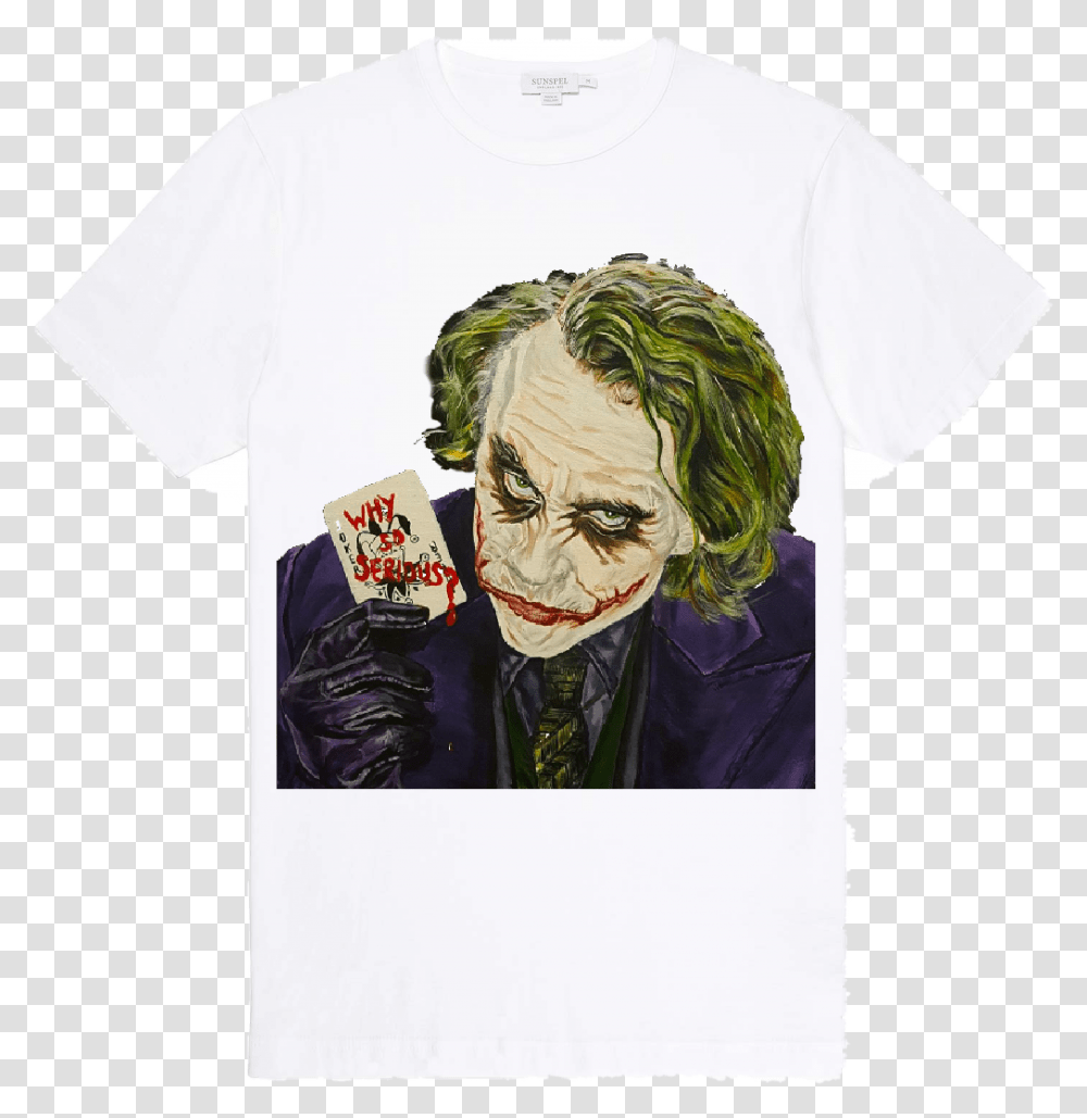 Heath Ledger Joker Card Joker, Clothing, Apparel, T-Shirt, Person Transparent Png