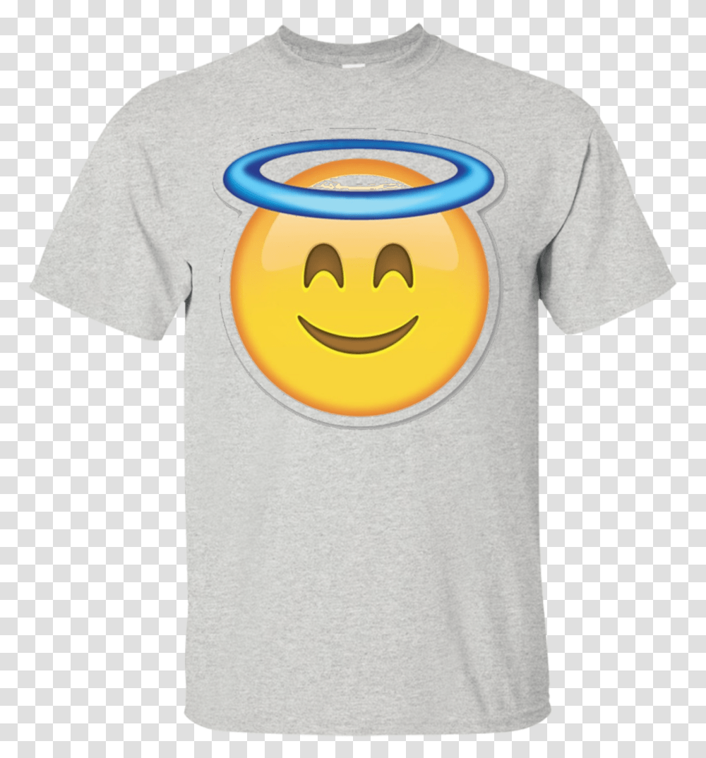 Heaven Angel Ring Smiley Emoji Emoticon T Shirt Climate Change Funny T Shirt, Apparel, T-Shirt, Hand Transparent Png