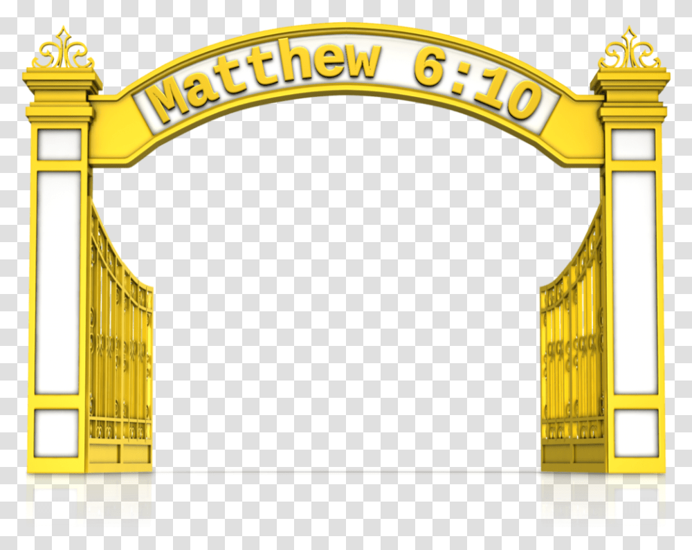 Heaven Clipart Gold Heavenly Gates Clipart, Architecture, Building, Arched, Pillar Transparent Png