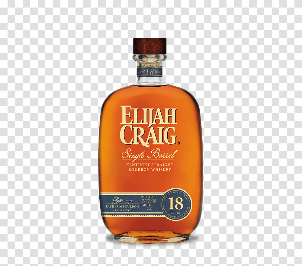 Heaven Hill Distillery Elijah Craig Year Old Single Barrel, Liquor, Alcohol, Beverage, Drink Transparent Png