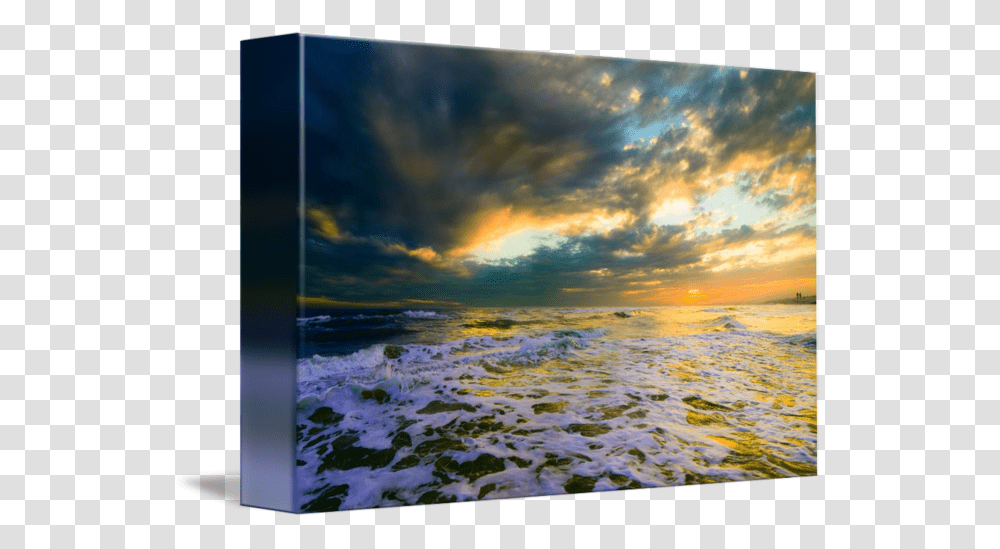 Heavenly Clouds Clipart Stormy Sunset At Beach, Sea, Outdoors, Water, Nature Transparent Png