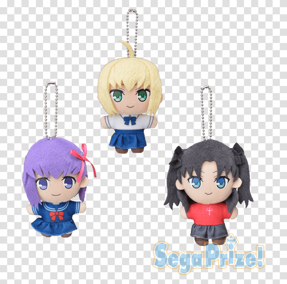 Heavens Feel Mascot Plush Anime Figure Keychains Fate Stay Night, Doll, Toy, Cushion Transparent Png