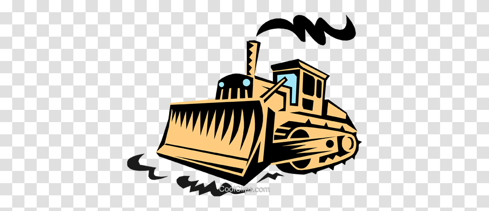 Heavy Equipmentulldozer Royalty Free Vector Clip Art, Tractor, Vehicle, Transportation, Bulldozer Transparent Png