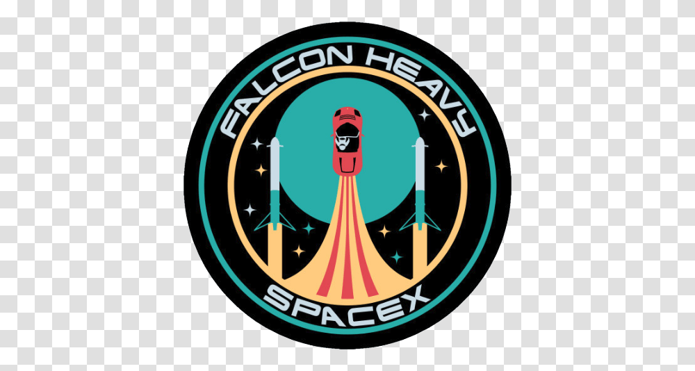 Heavy Falcon Space X Patch Sticker 3 Falcon Heavy Logo, Symbol, Trademark, Emblem, Badge Transparent Png