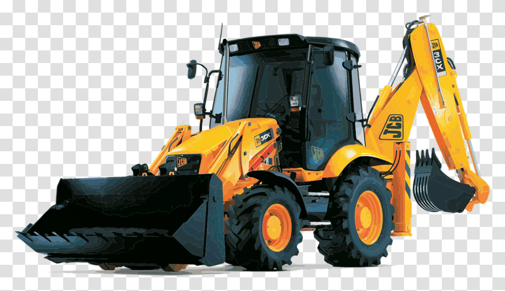 Heavy Machinery Tractor Loader Dig Yellow, Bulldozer, Vehicle, Transportation Transparent Png