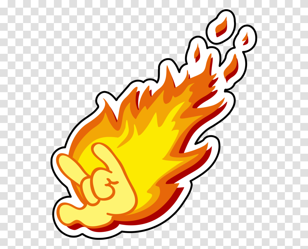 Heavy Metal Hand Sign Of The Horns Food Art, Fire, Flame, Ketchup, Bonfire Transparent Png
