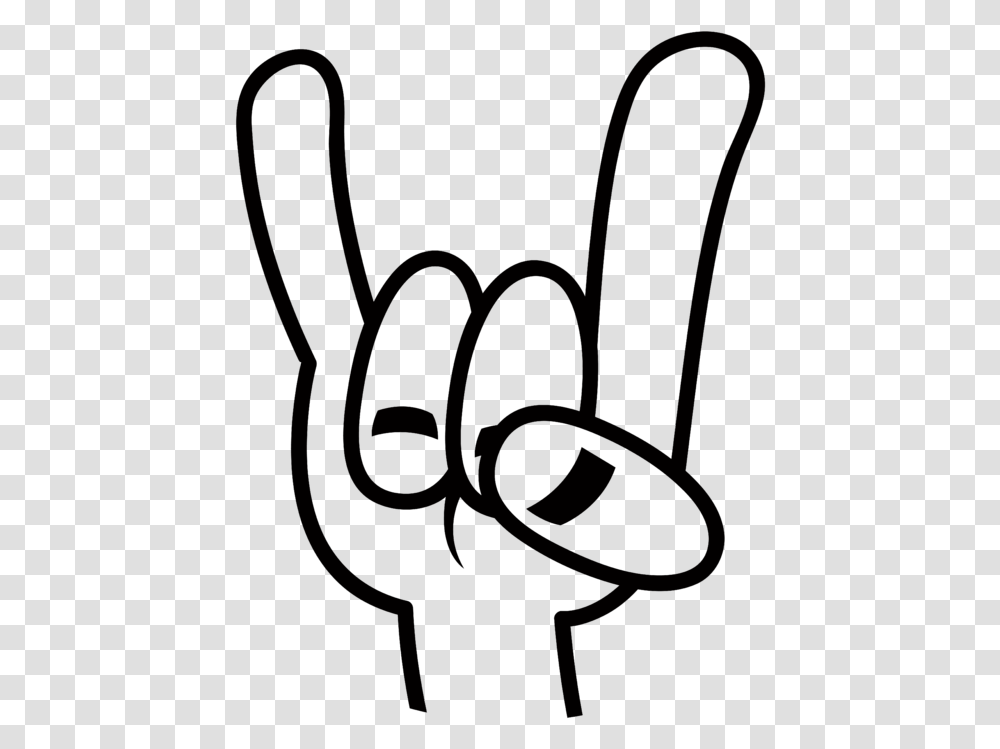 Heavy Metal Horns Hand, Face, Gray Transparent Png