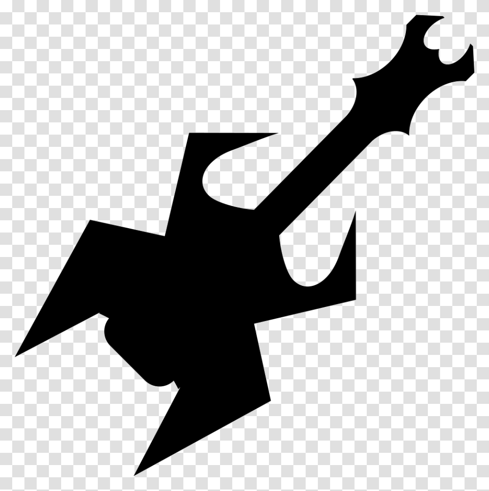 Heavy Metal Sharpen Guitar Like An Insect Metal Music Clipart, Axe, Tool, Emblem Transparent Png