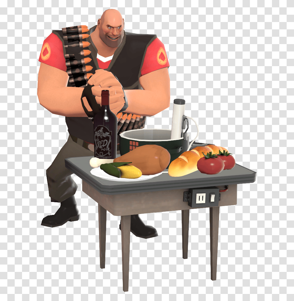 Heavy Table Taunt, Person, Plant, Food, Beverage Transparent Png