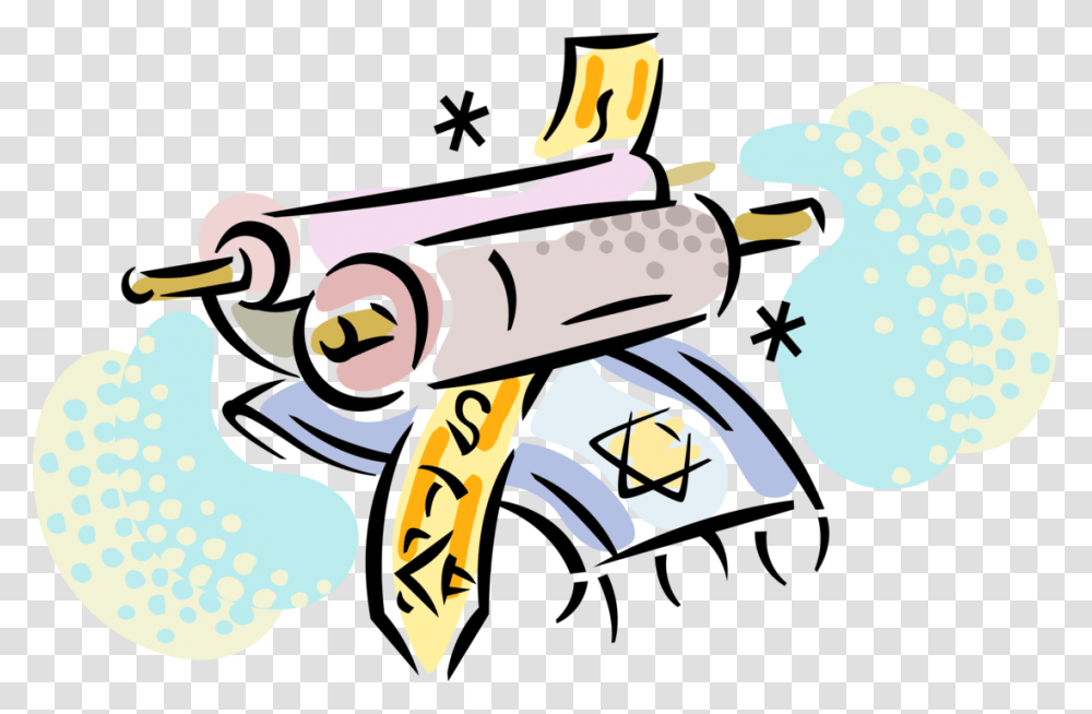 Hebrew Sefer Torah With Tallit Gadol, Weapon, Weaponry Transparent Png