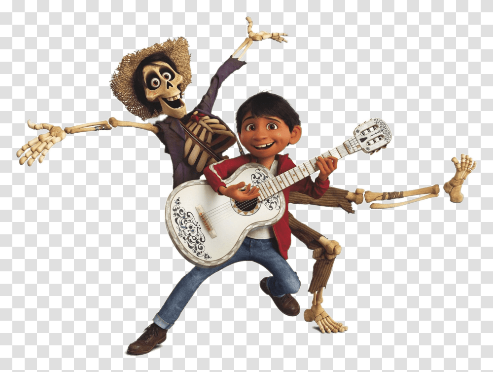 Hector Playing Music Miguel Y Hector Coco, Guitar, Leisure Activities, Musical Instrument, Person Transparent Png