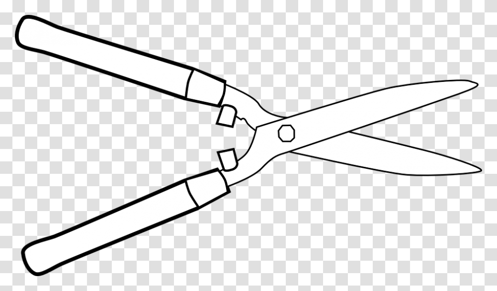 Hedge Cutter Scissors Tool White Gardening Hedge Clippers Clipart, Weapon, Weaponry, Blade, Shears Transparent Png