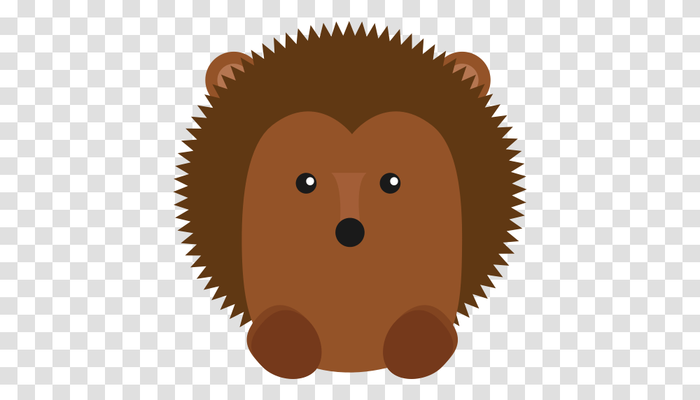 Hedgehog Flat Hand Icon With And Vector Format For Free, Animal, Mammal, Outdoors, Nature Transparent Png