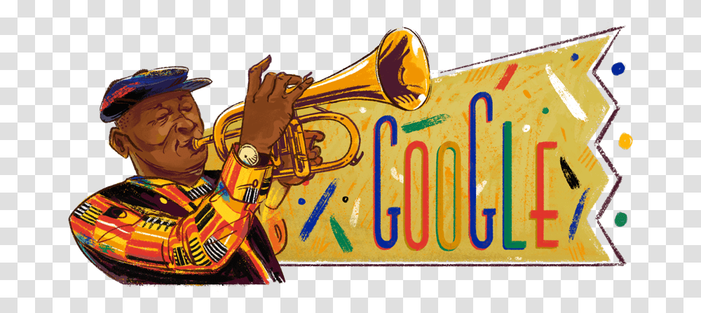 Hedwig Kohns 132nd Birthday Hugh Masekela Google Doodle, Person, Human, Horn, Brass Section Transparent Png